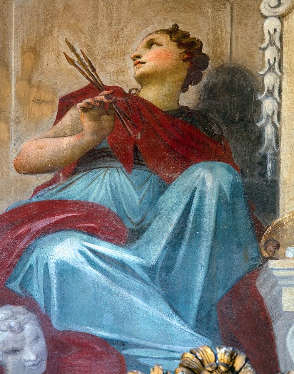 Wall fresco in the ballroom (detail)