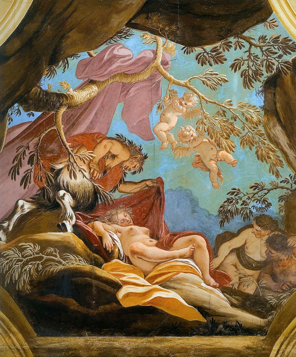 Pan Uncovering the Nakedness of a Sleeping Nymph