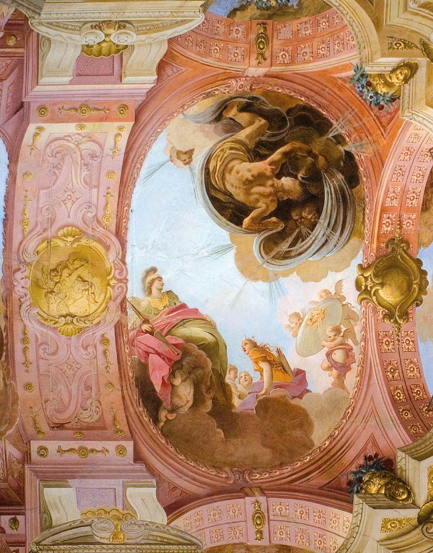 Minerva, with Two Nymphs, Diana, and Aeolus