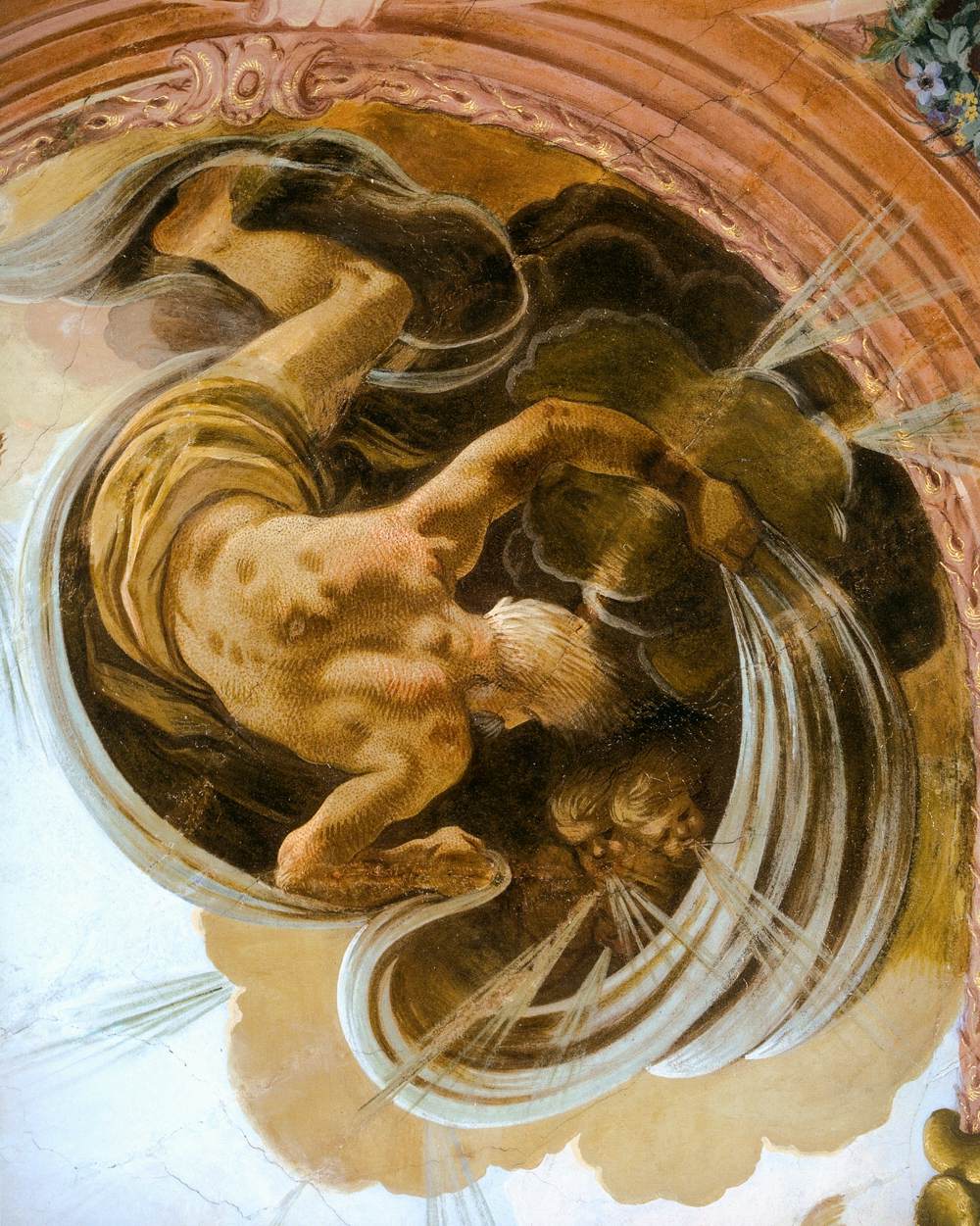 Minerva, with Two Nymphs, Diana, and Aeolus (detail)