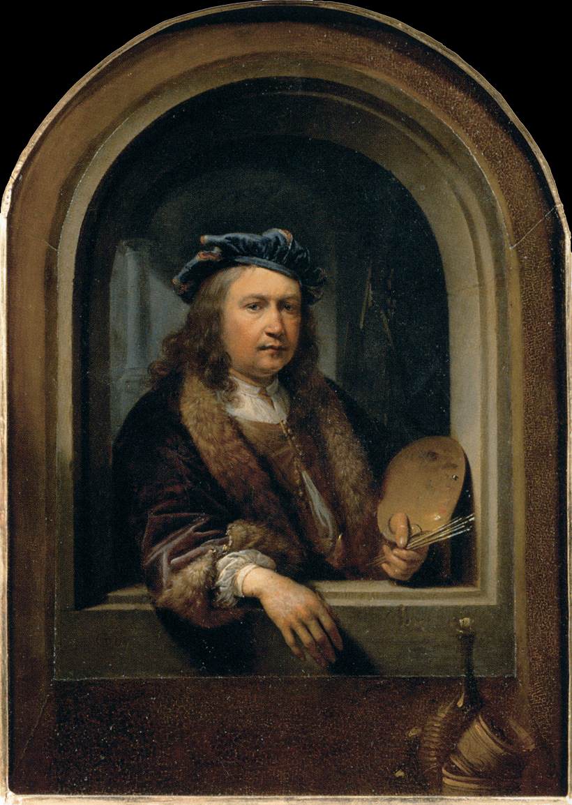 Self-Portrait with a Palette, in a Niche