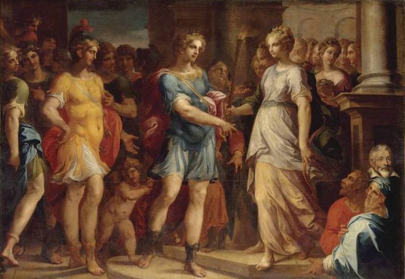 Theagenes Takes the Torch back from the Hands of Chariclea