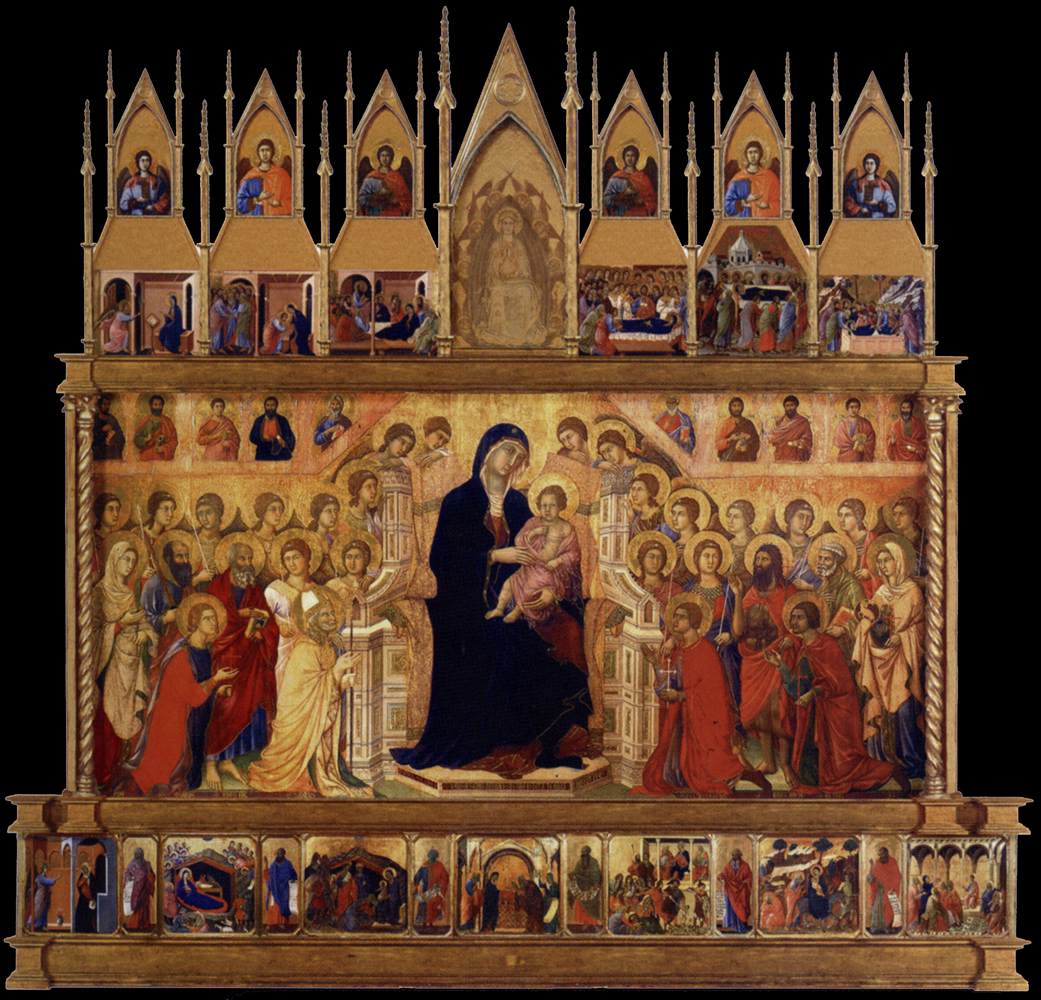 Conjectural reconstrruction of the Maestà (front)