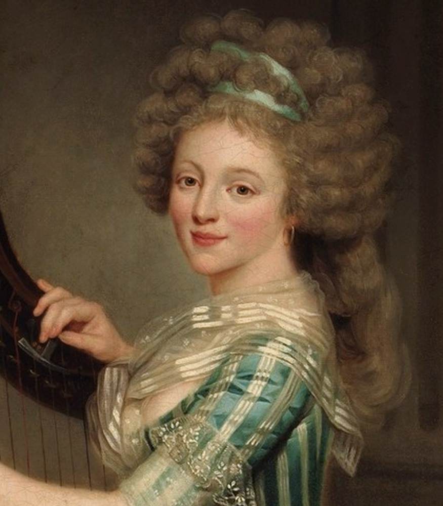 Self-Portrait with a Harp (detail)