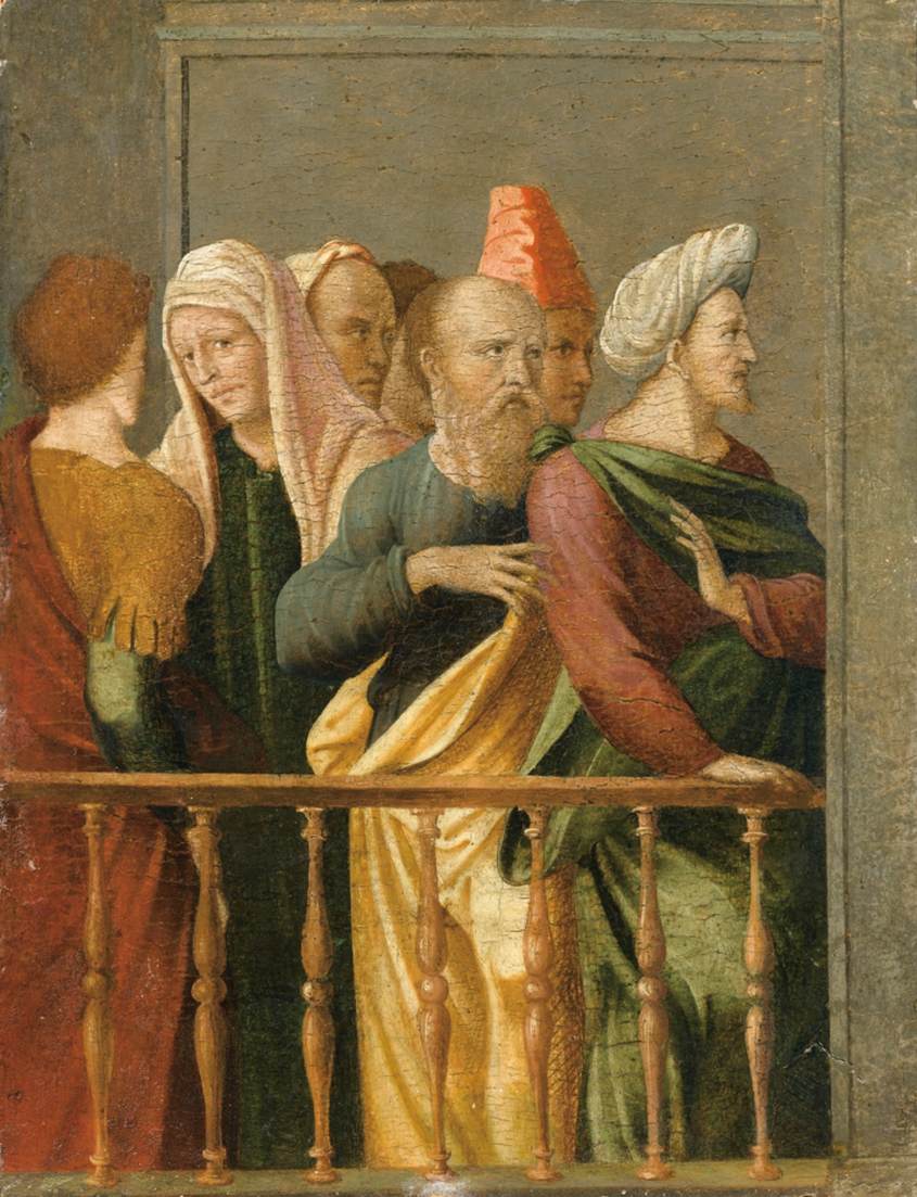 Groupe of Figures Close to a Balustrade