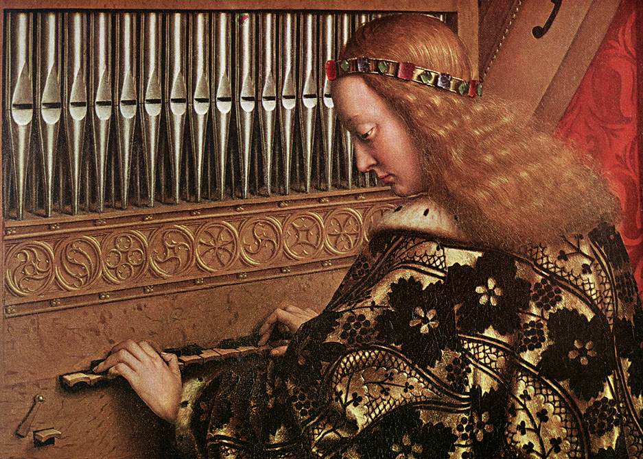 The Ghent Altarpiece: Angels Playing Music (detail)