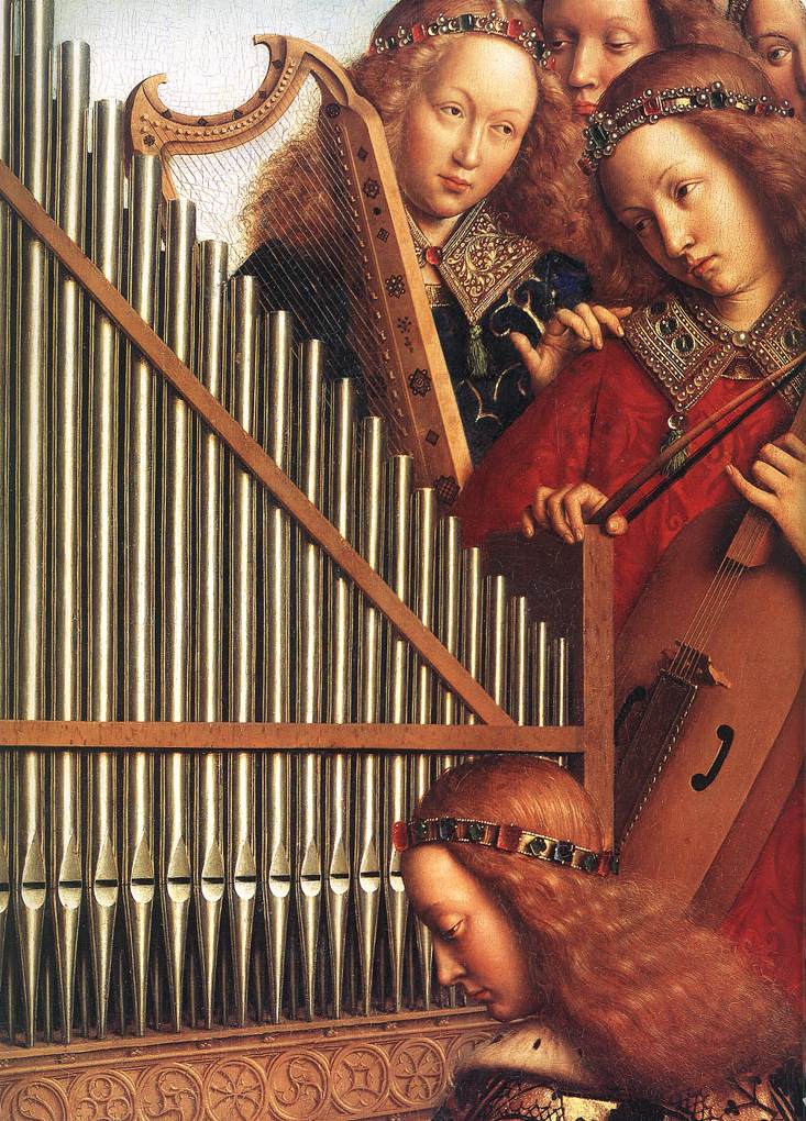 The Ghent Altarpiece: Angels Playing Music (detail)