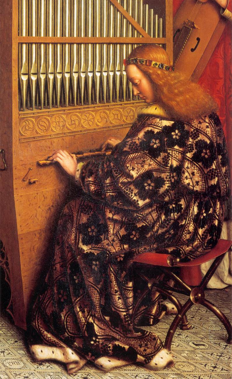 The Ghent Altarpiece: Angels Playing Music (detail)