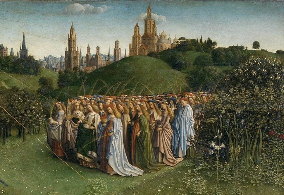 The Ghent Altarpiece: Adoration of the Lamb (detail)