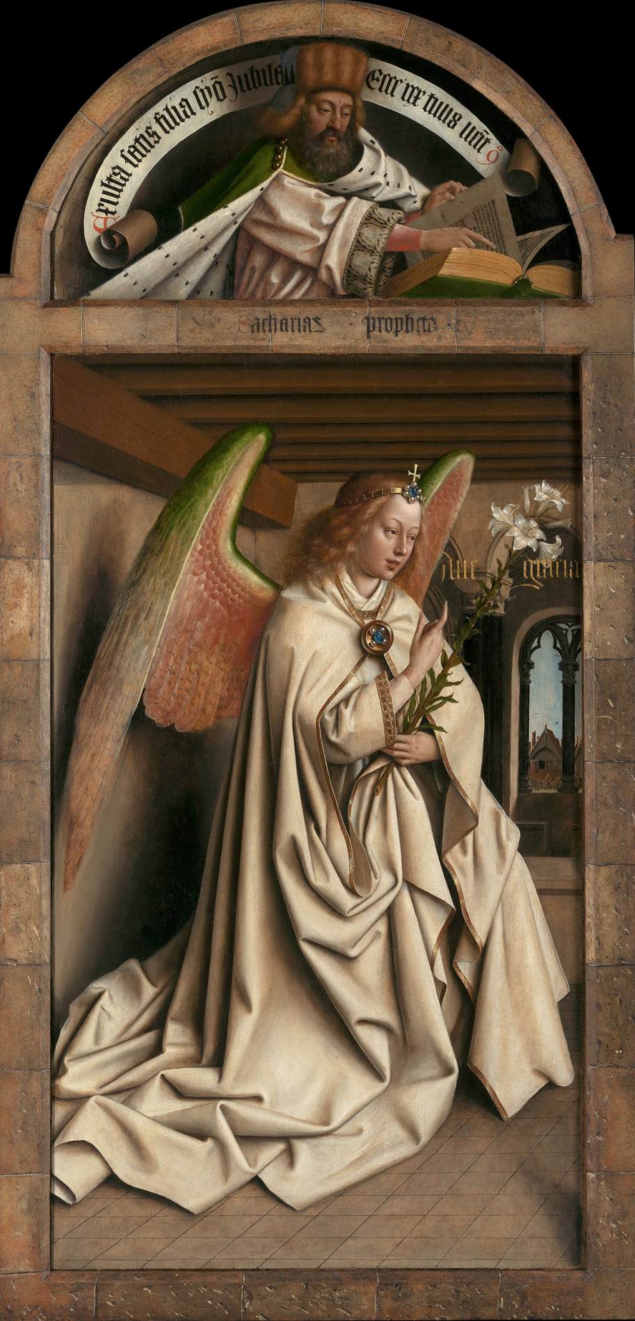 The Ghent Altarpiece: Prophet Zacharias; Angel of the Annunciation