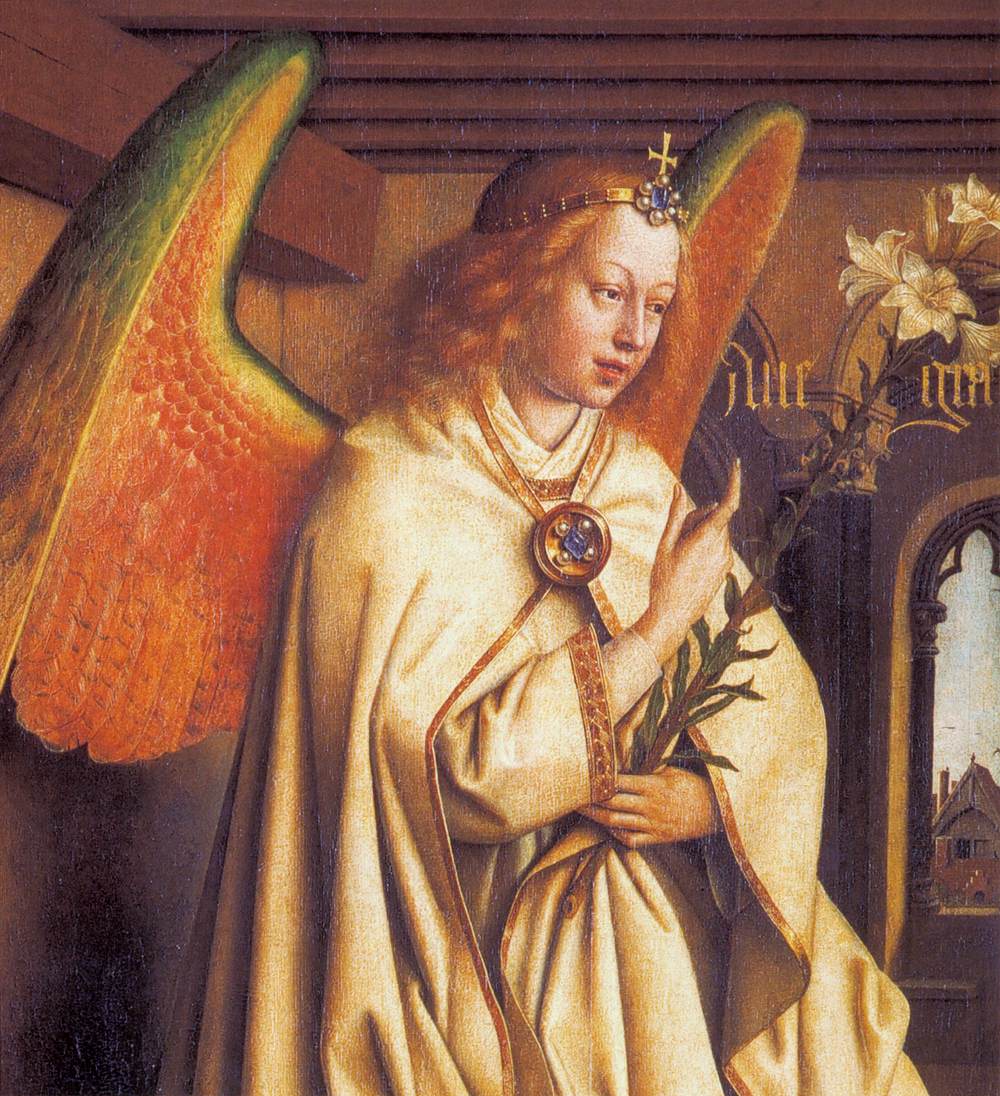 The Ghent Altarpiece: Angel of the Annunciation (detail)