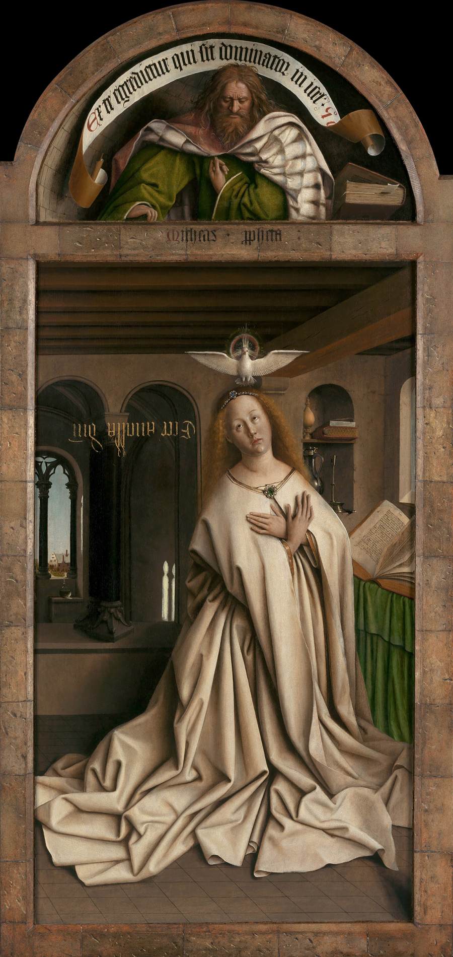 The Ghent Altarpiece: Prophet Micheas; Mary of the Annunciation