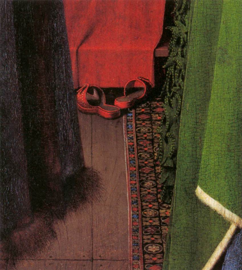 Portrait of Giovanni Arnolfini and his Wife (detail)
