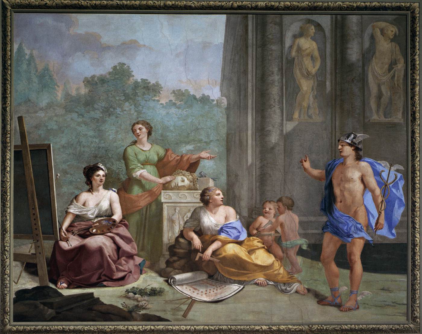 Side wall picture: The Fine Arts and Mercury