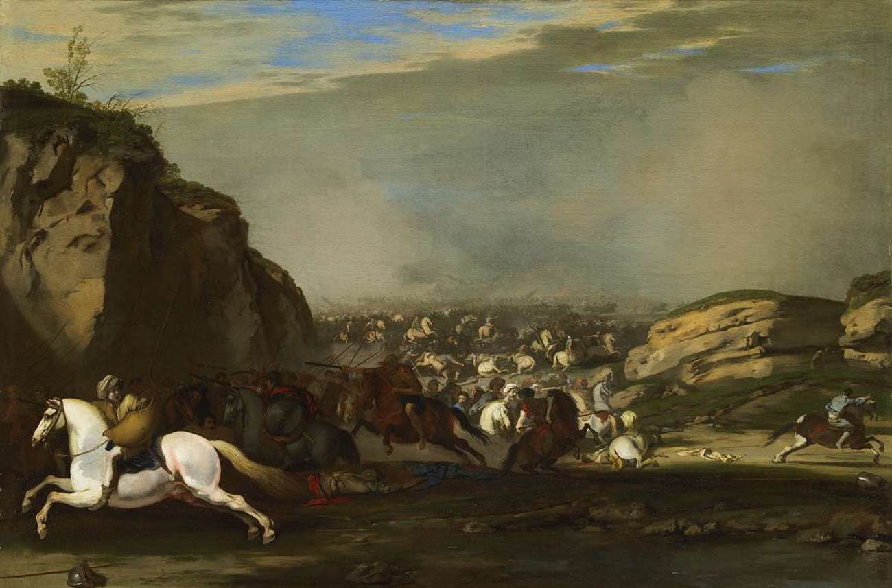 Cavalry Battle between Turks and Christians