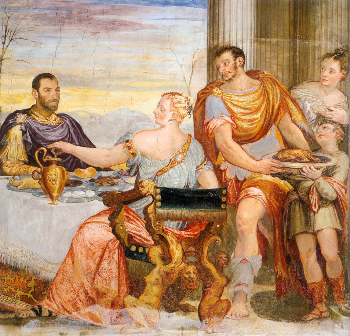 West wall of the camerone (detail)