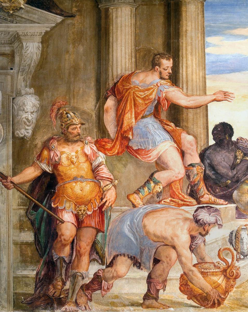 West wall of the camerone (detail)