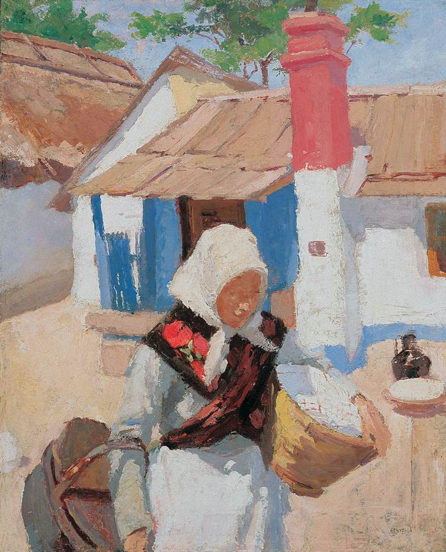 Peasant Girl Bringing Basket