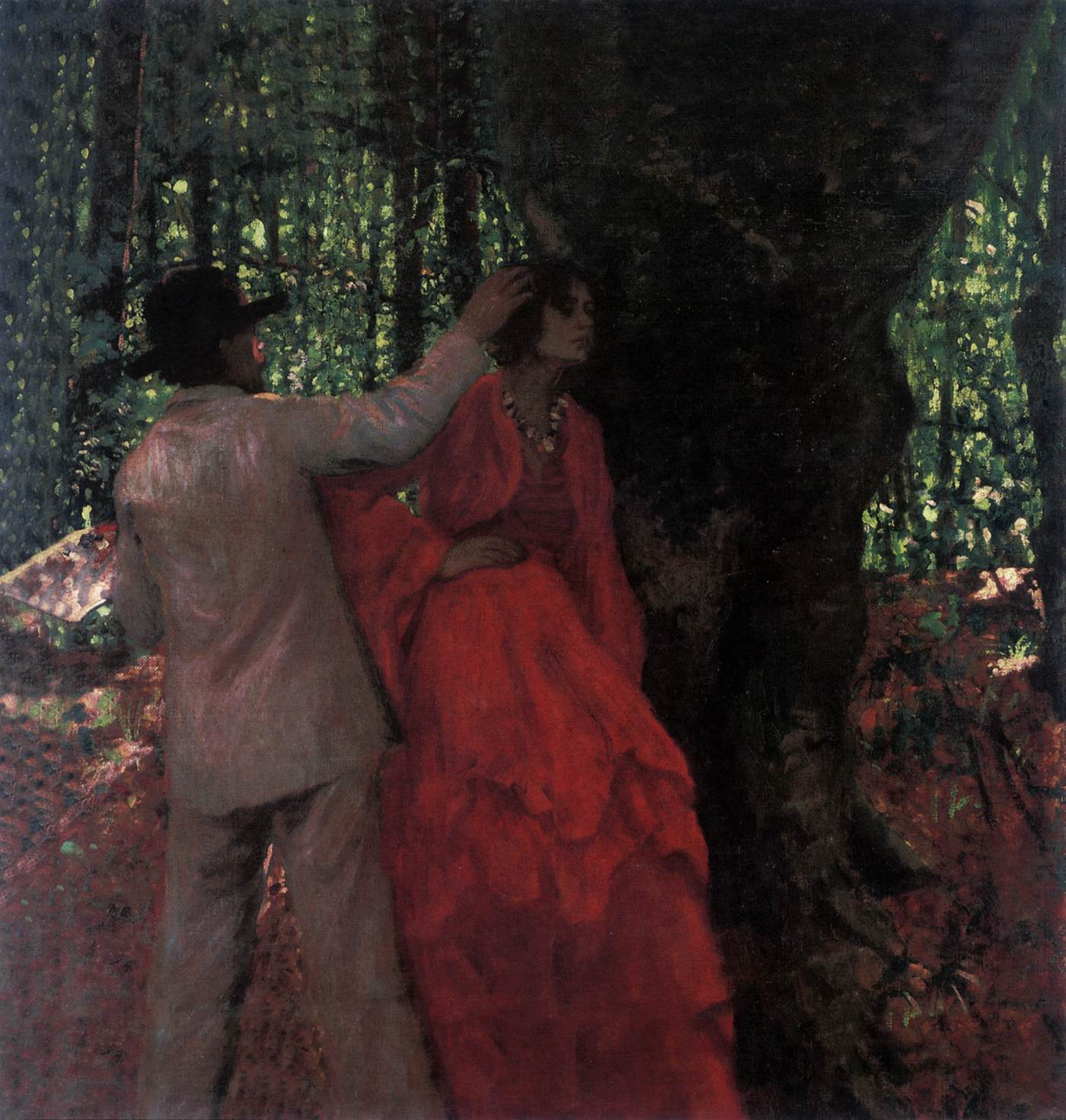 Painter and Model in the Woods
