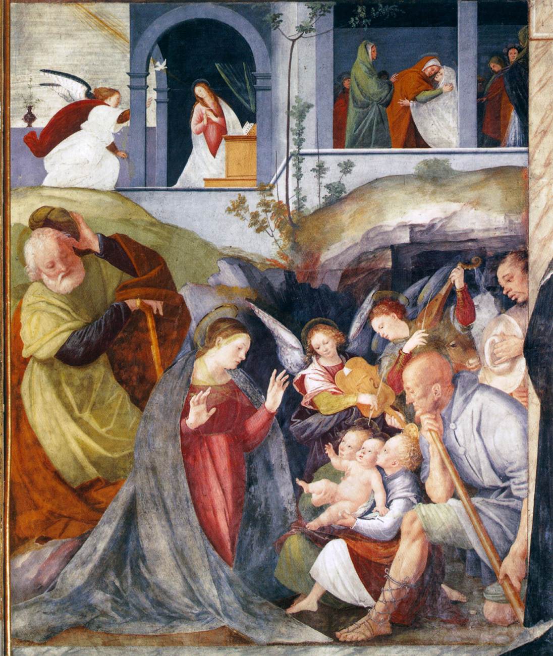 Scenes from the Life of Mary: The Annunciation and Birth of Christ