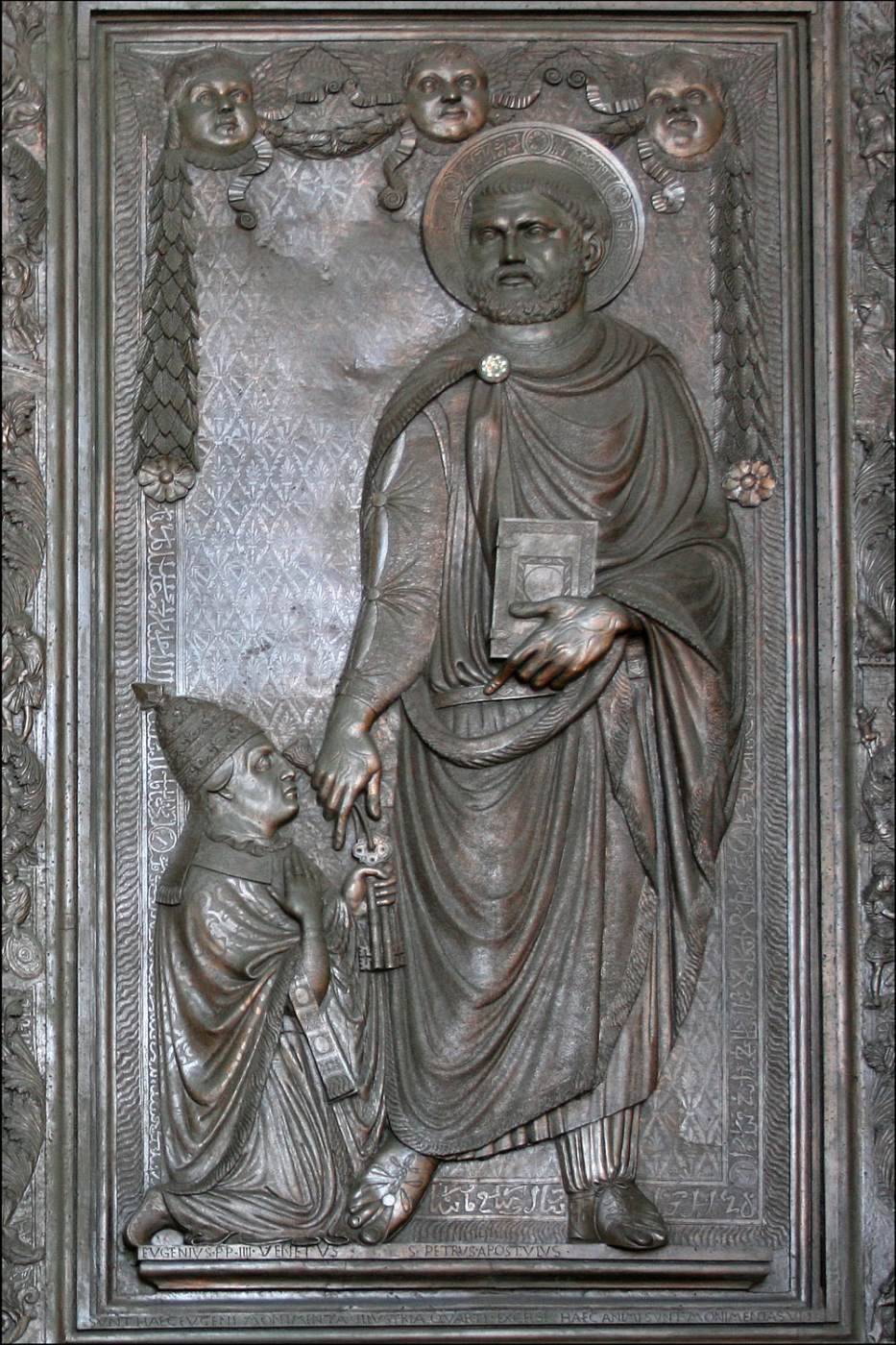Bronze door: St Peter