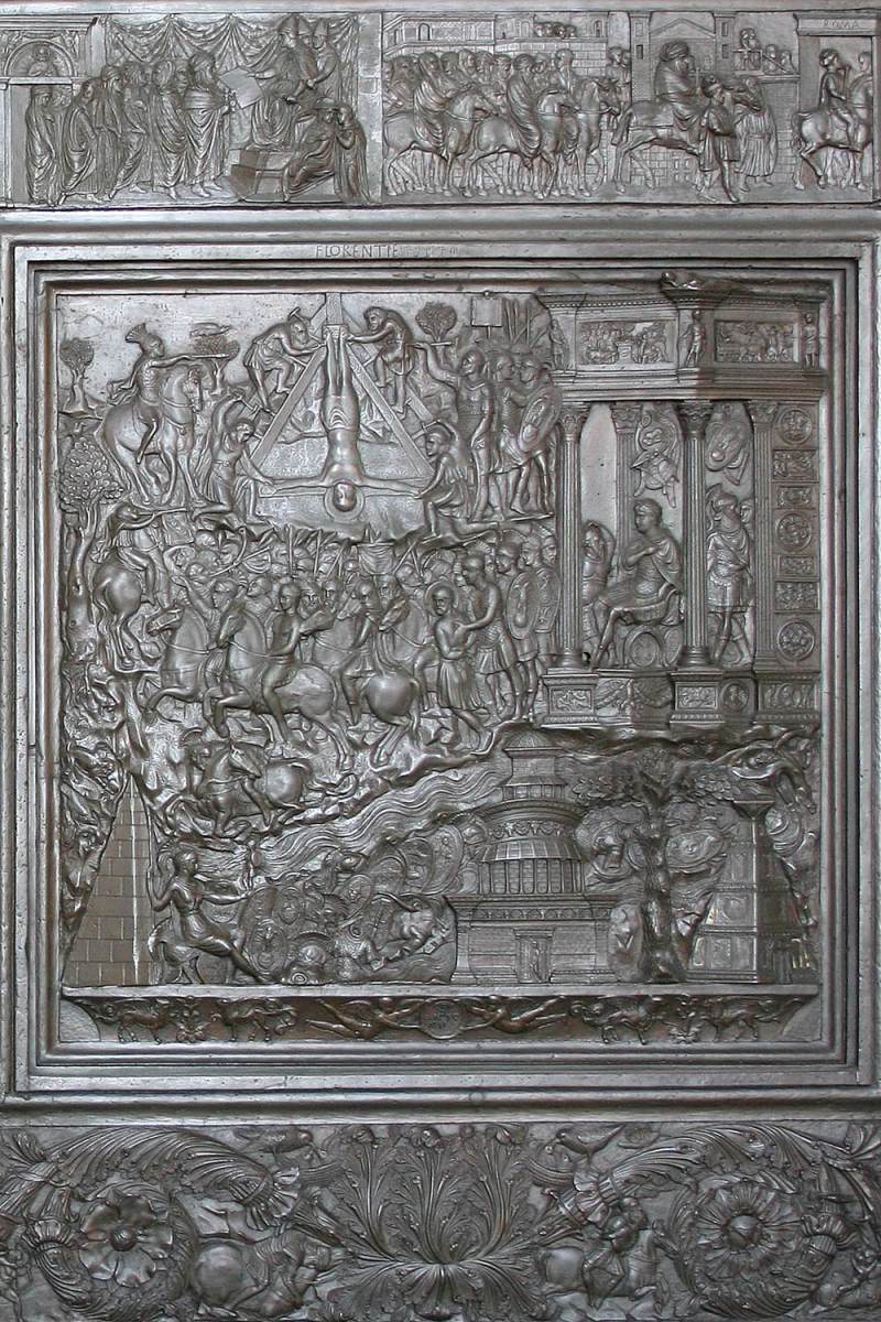 Bronze door: Martyrdom of St Peter