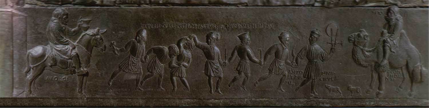 Bronze door: Back