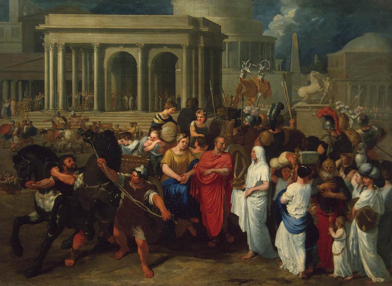 Lucius Albinus Giving his Carriage to Vestals