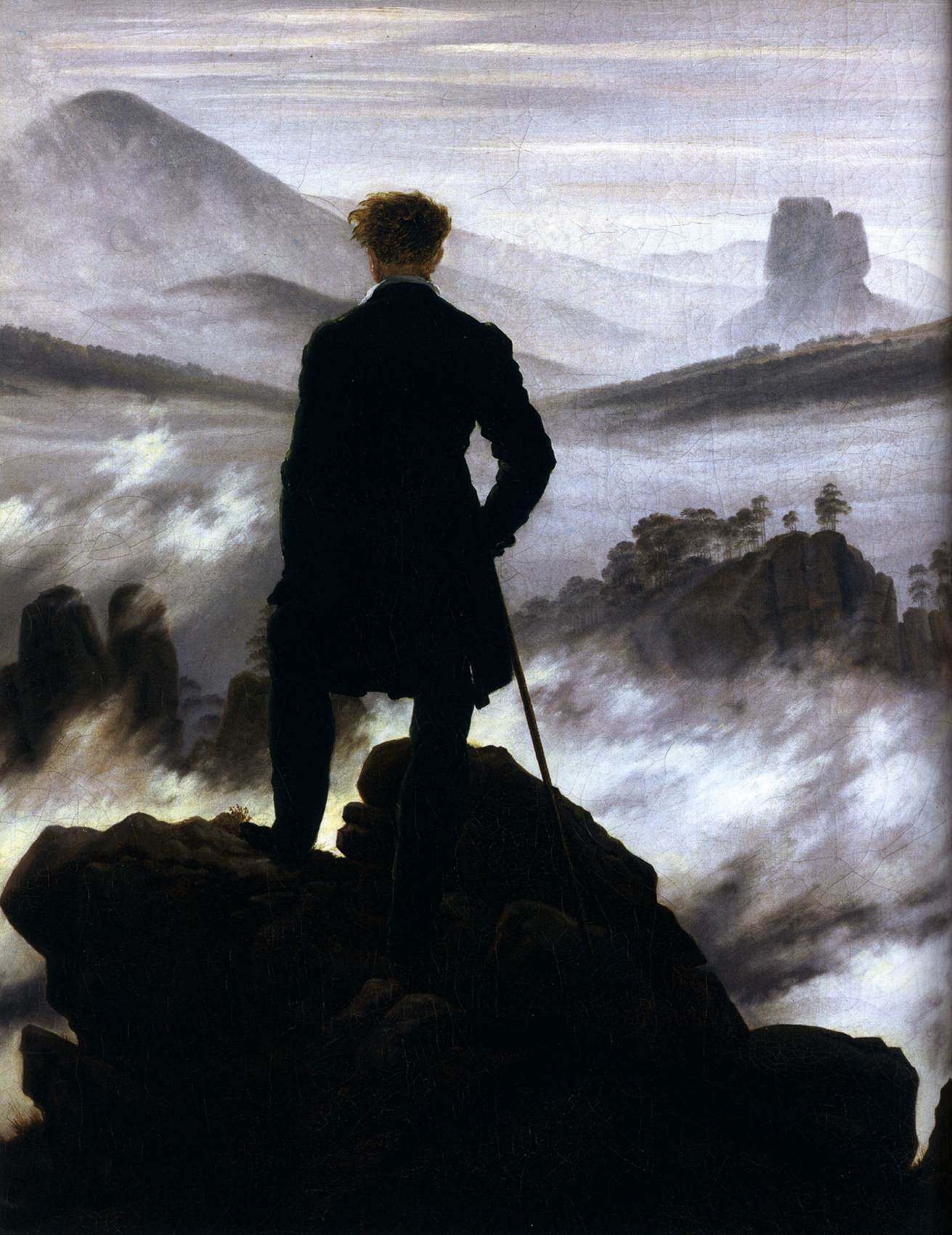 The Wanderer above the Mists (detail)