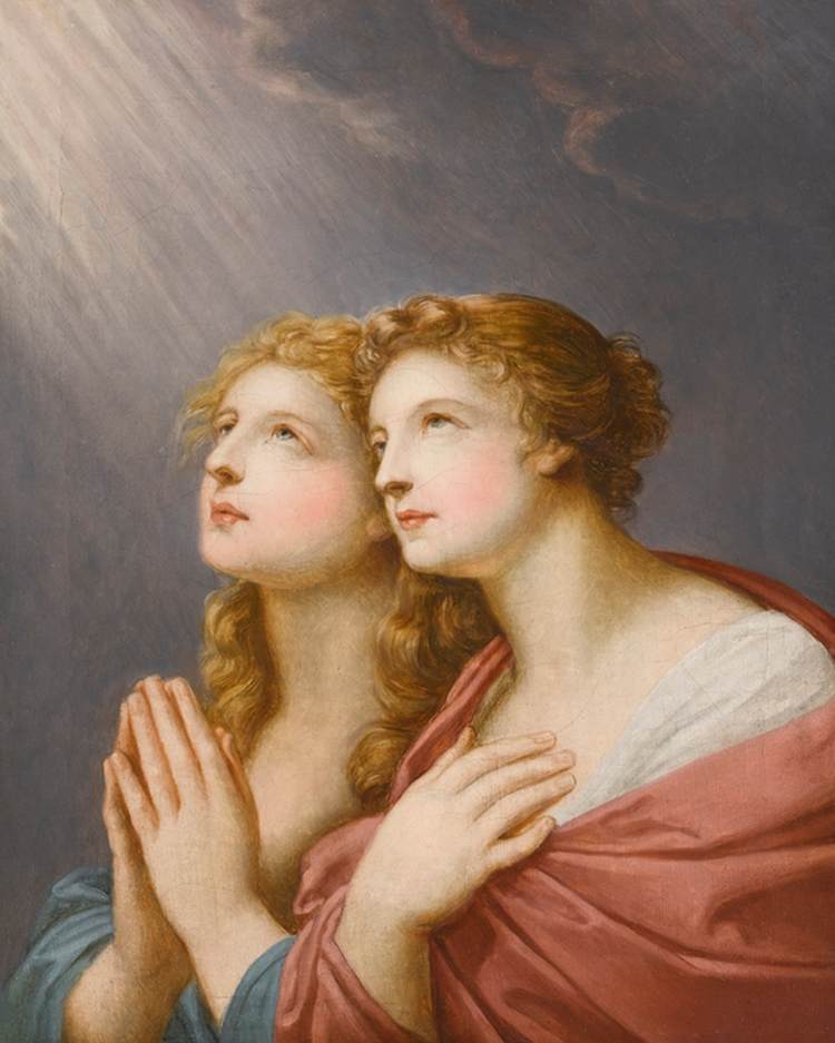 Study for Two Female Figures Praying