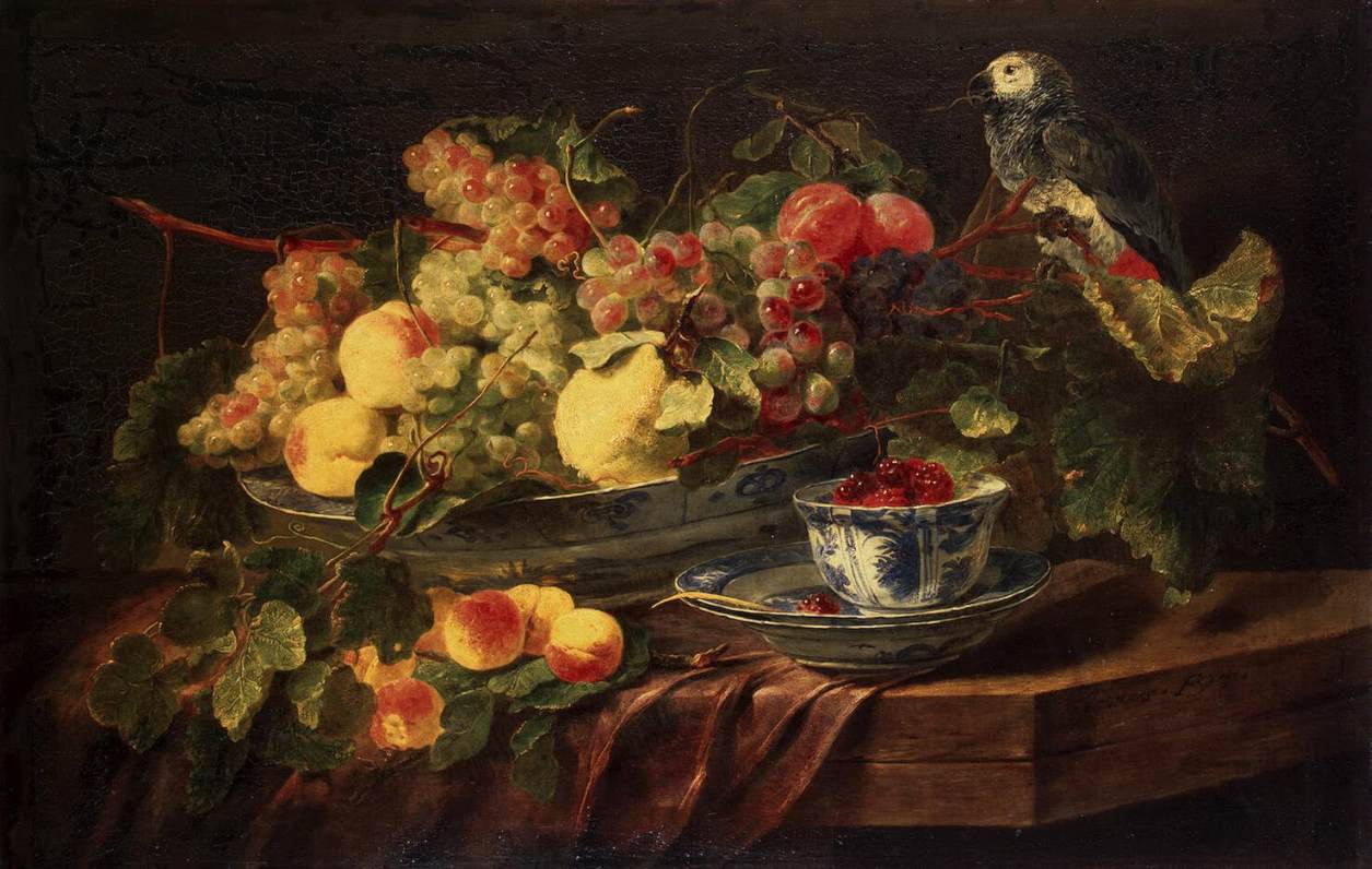 Still-life with Fruits and Parrot