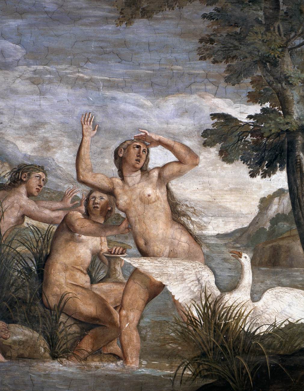 The Phaethon Legend: River Gods Eridanus, Heliades, and Cycnus (detail)