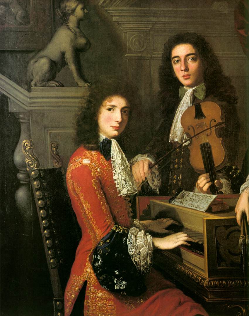 Portrait of Three Musicians of the Medici Court (detail)