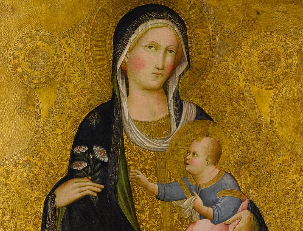 Madonna and Child Enthroned with Music-Making Angels (detail)