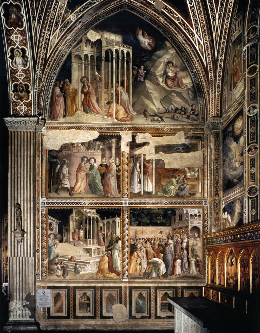 View of the east wall of the Baroncelli Chapel