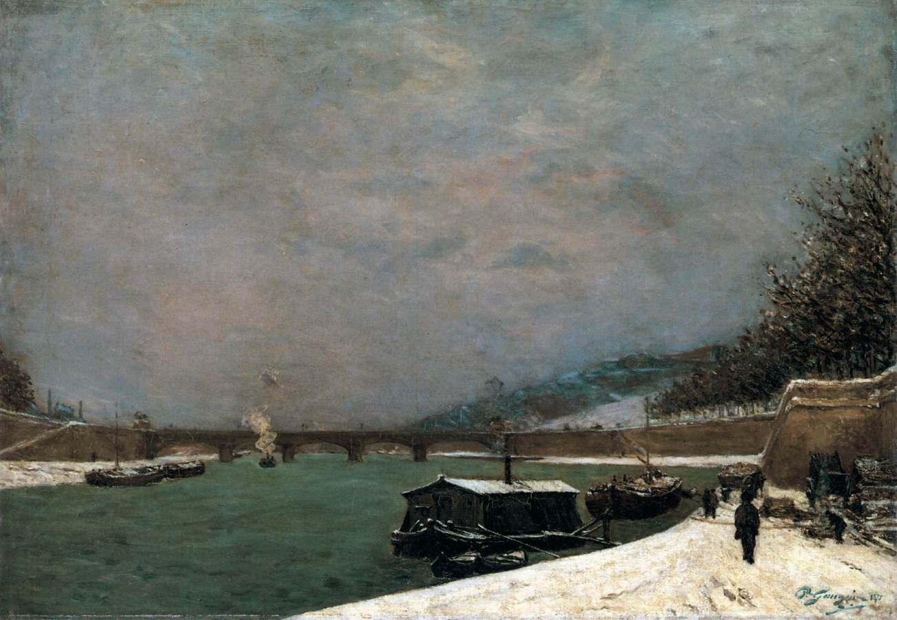 The Seine at the Pont d'Iéna, Snowy Weather