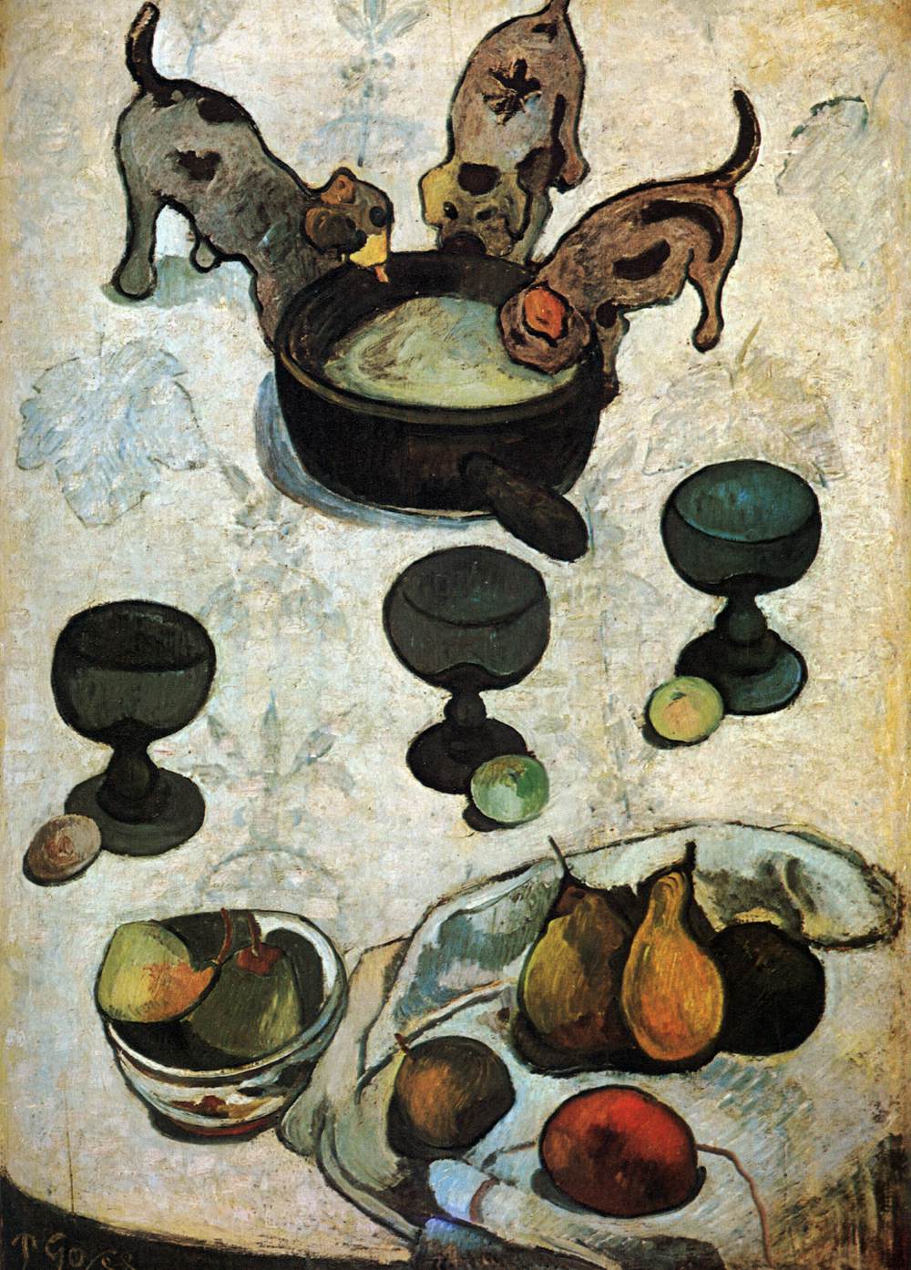 Still-Life with Three Puppies