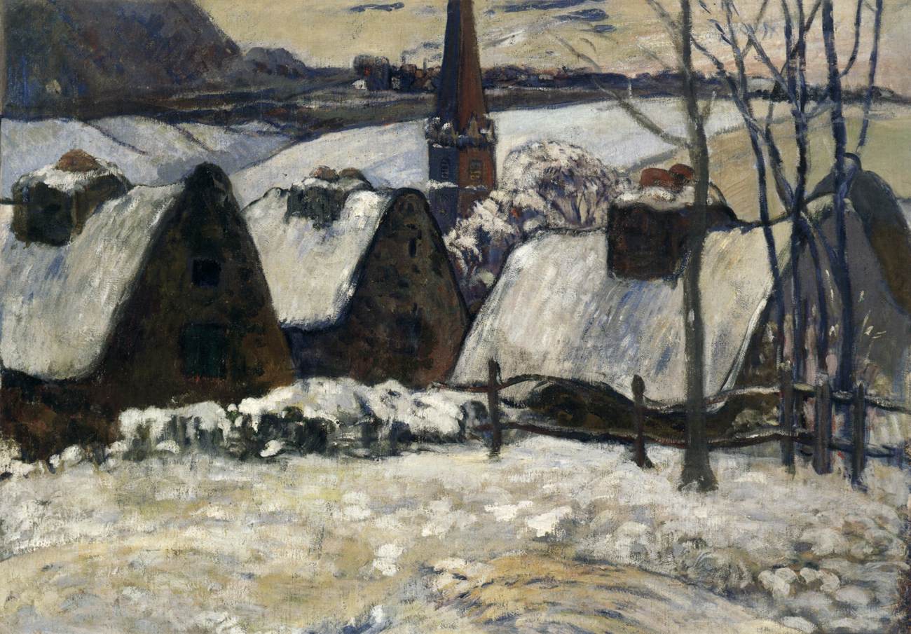 Breton Village in the Snow