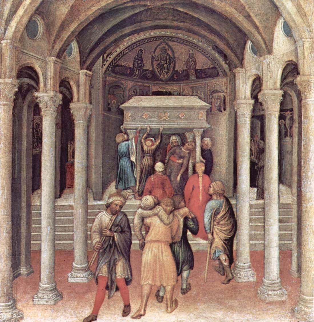 Quaratesi Polyptych: Miracle of the Pilgrims at St Nicholas's Tomb