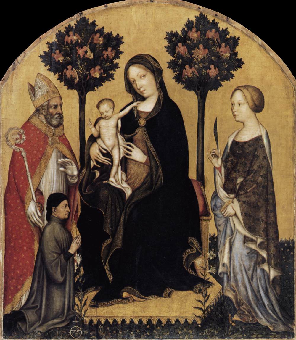 Virgin and Child with Sts Nicholas and Cathrine