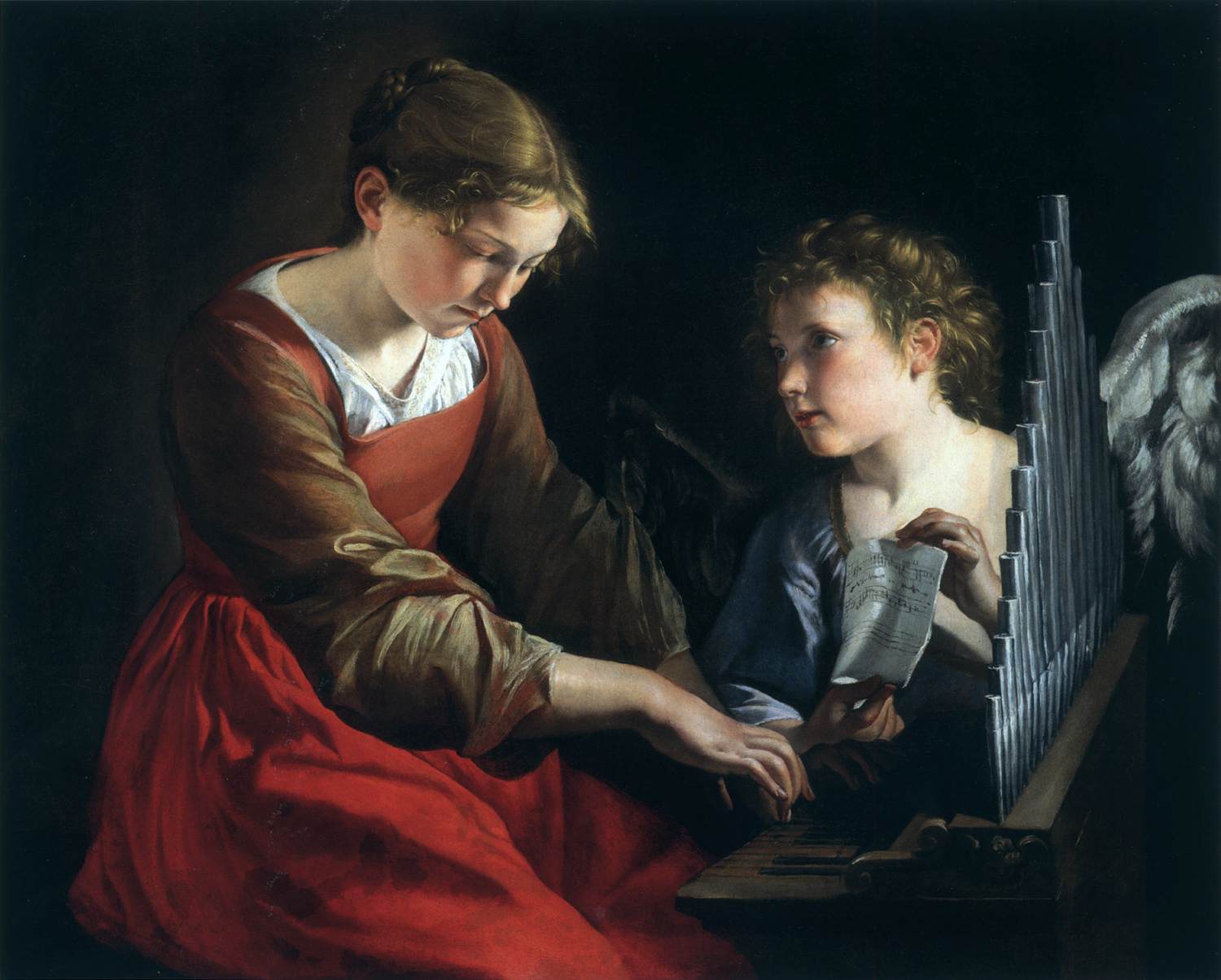 St Cecilia and an Angel
