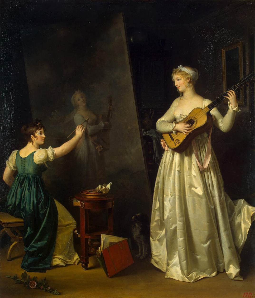 Artist Painting a Portrait of a Musician