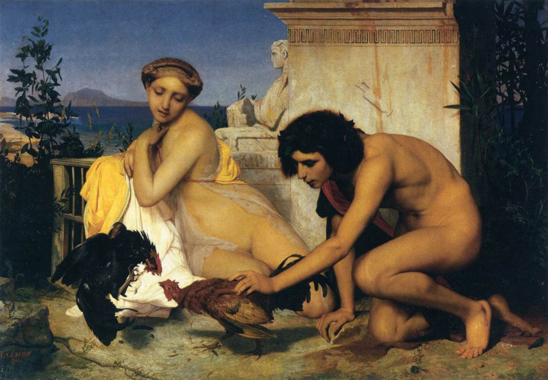 Young Greeks at a Cockfight