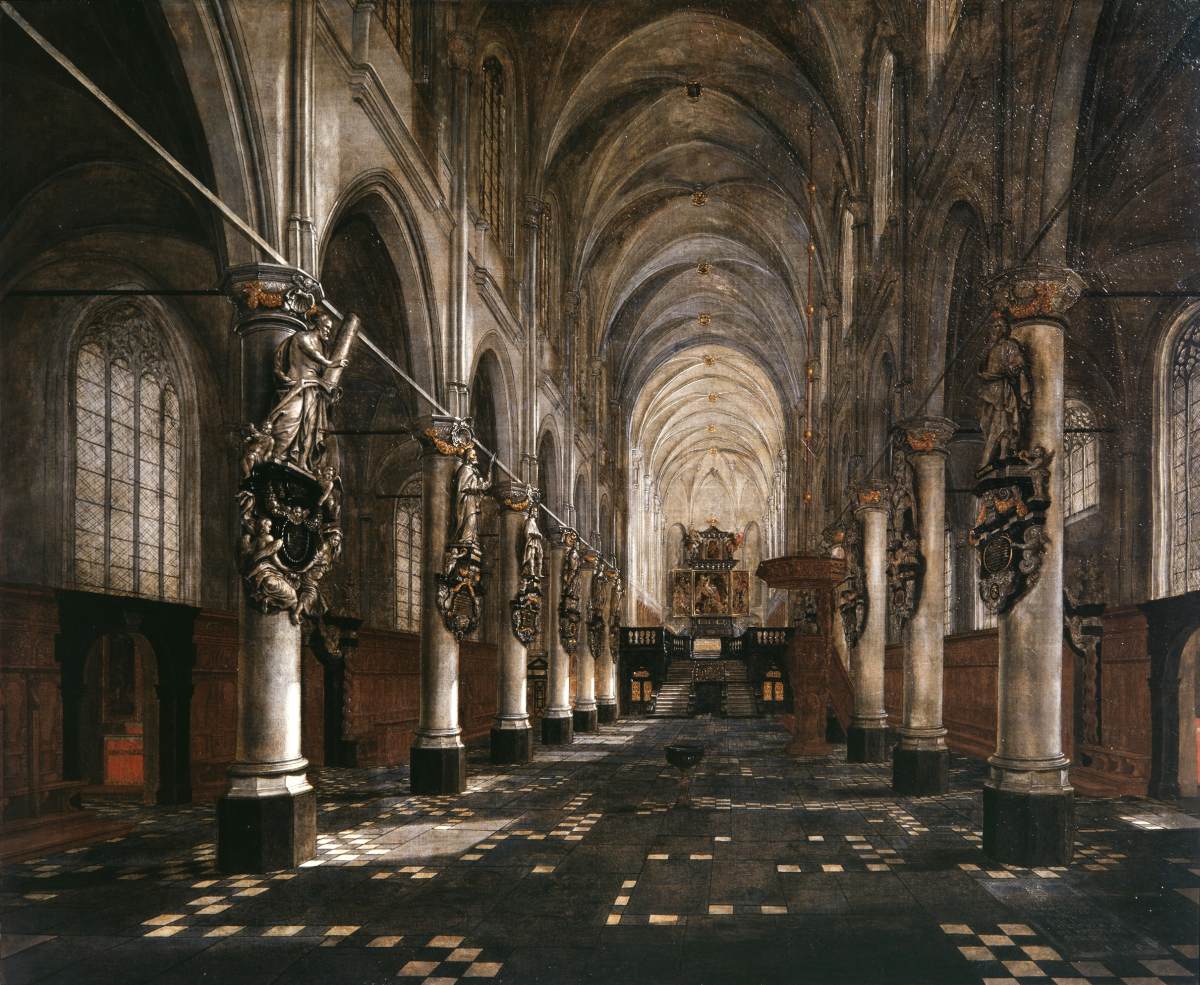 Interior of former Sint-Walburgiskerk of Antwerp