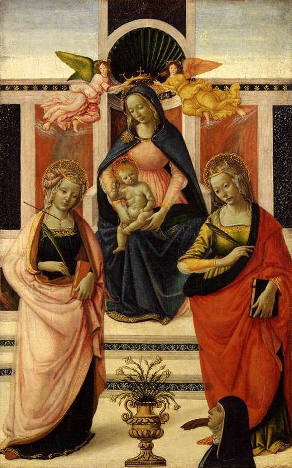 Virgin and Child Enthroned between St Ursula and St Catherine