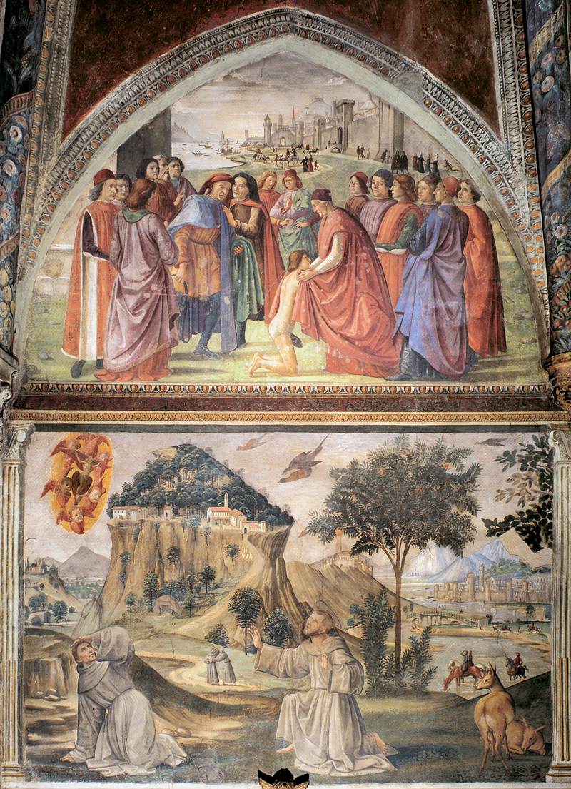 Left wall of the Sassetti Chapel (detail)