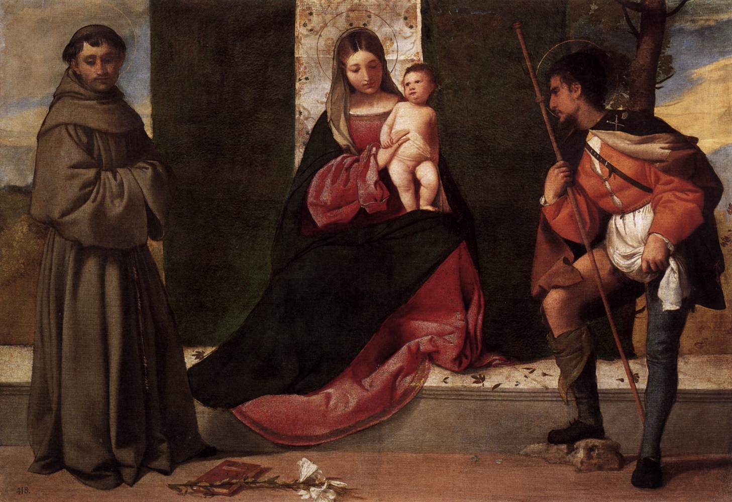 Madonna with the Child, St Anthony of Padua and St Roch