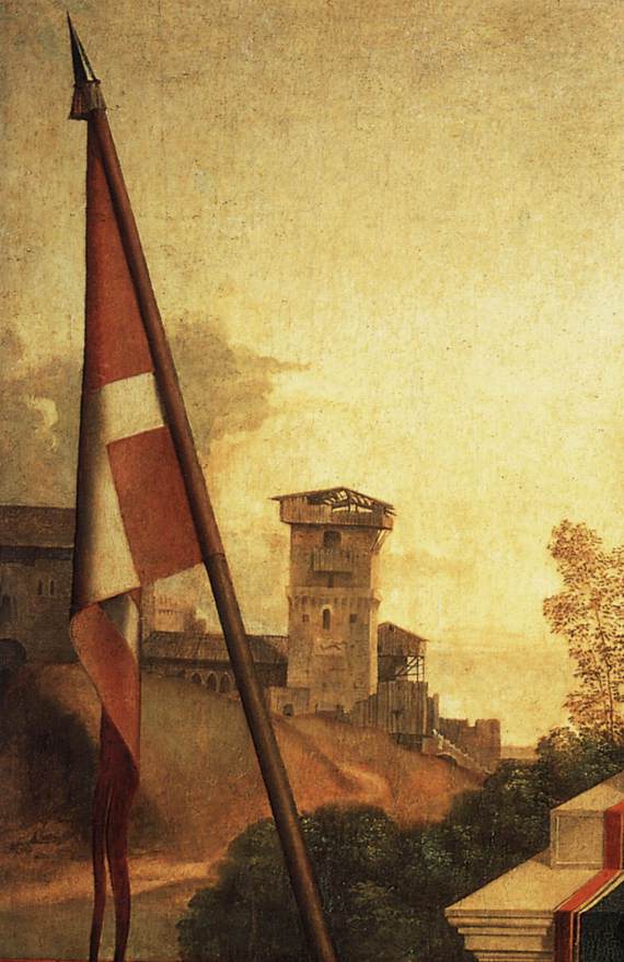 Madonna and Child Enthroned between St Francis and St Liberalis (detail)