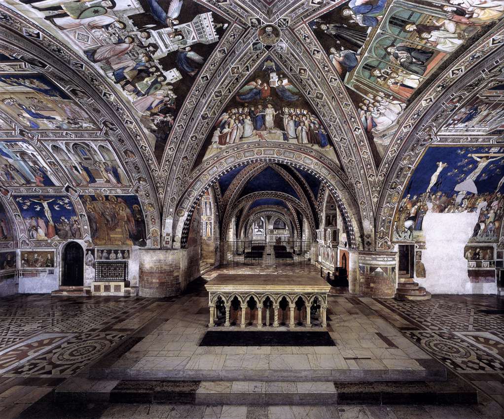 Panoramic view of the frescoes