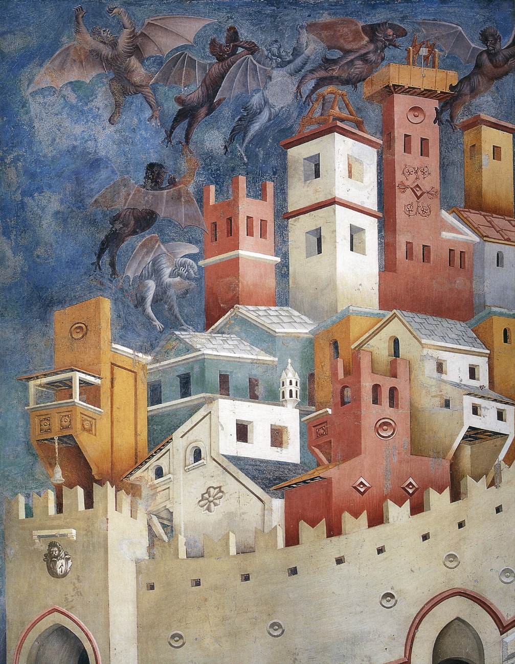 Legend of St Francis: 10. Exorcism of the Demons at Arezzo (detail)